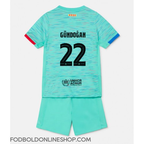 Barcelona Ilkay Gundogan #22 Tredje trøje Børn 2023-24 Kortærmet (+ Korte bukser)